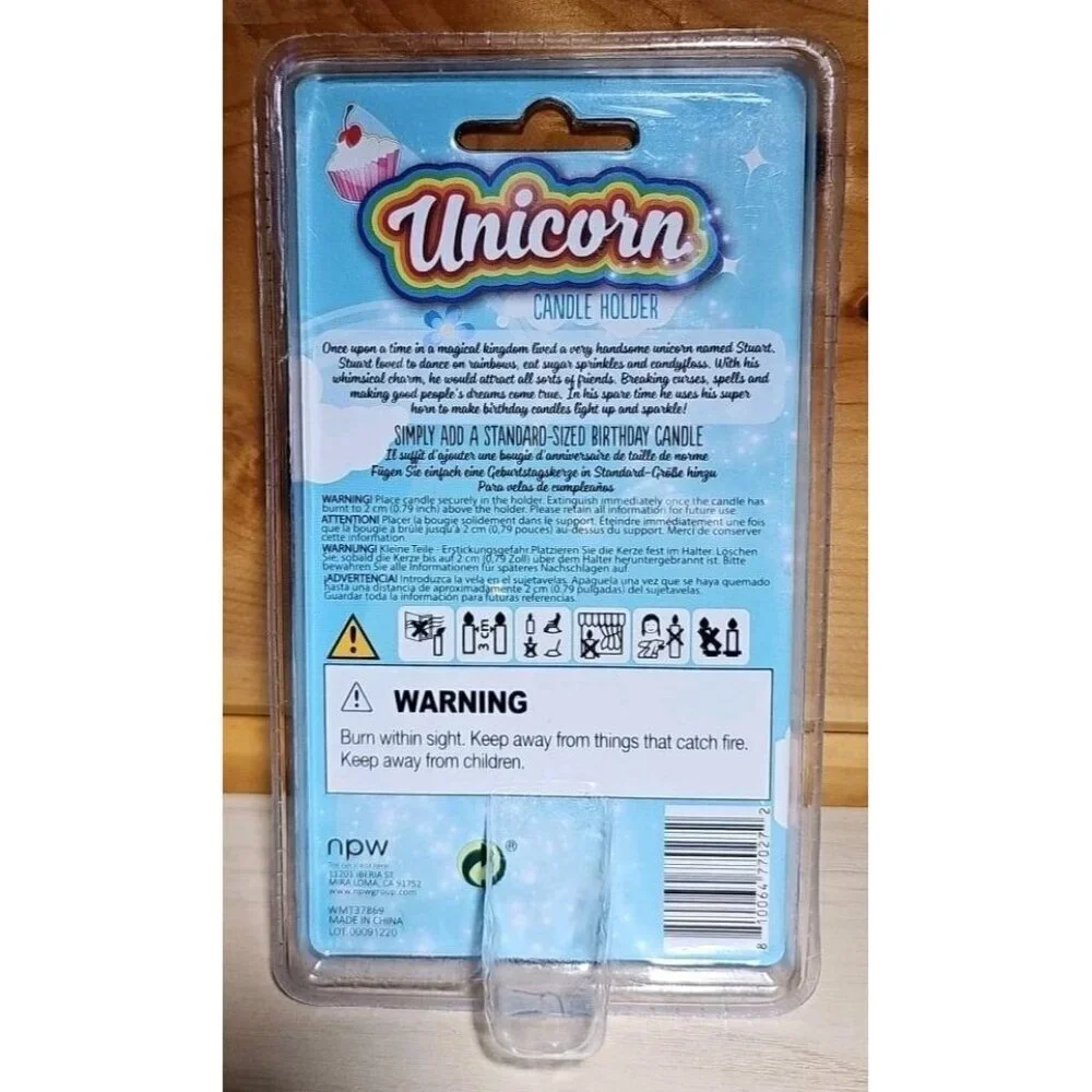 Unicorn Candle Holder Reusable Cake Cupcake topper